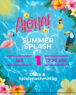 ALOHA SUMMER SPLASH - Schools out Party im Twister Hallenbad