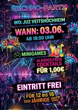 Techno-Party im Jugendzentrum