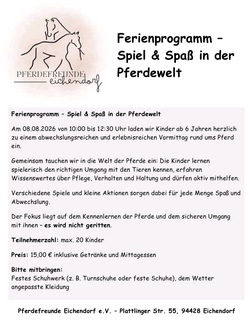 Spiel und Spa&szlig; in der Pferdewelt