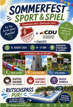 Sommerfest mit Sport, Spiel u. Spa&szlig;