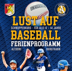 Lust auf Baseball? Komm zum Baseballschnupperkurs b. TV 1881 Altdorf