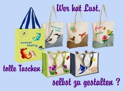 Tolle Strandtaschen  Shopper selbst gestalten