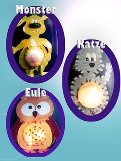 Wir basteln leuchtende Kugelbauchtiere