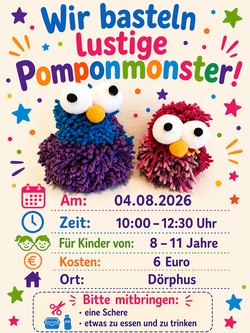Pomponmonster basteln