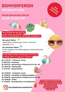 Sommerferien Programm Ev. Jugendhaus Hahnst&auml;tten