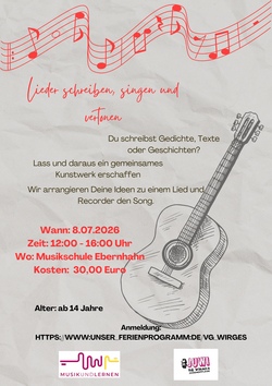 Lieder schreiben, singen und vertonen