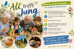 Alt trifft Jung - gemeinsam bemalen wir Vogelh&auml;uschen
