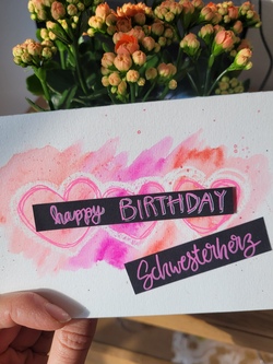 Gru&szlig;karten Handlettering & Watercolor