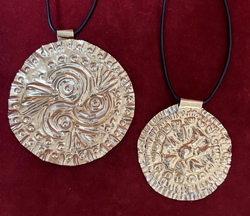 Keltisches Amulett, Punzieren auf Kupferblech