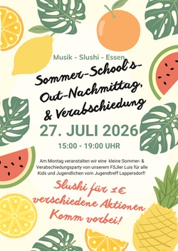 Sommer-School's-Out-Nachmittag & Verabschiedung im Jugendtreff Lappersdorf 