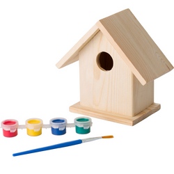 Wir basteln Vogelh&auml;uschen aus Holz