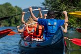 Kanufahren auf dem Neckar