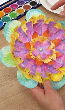 Bunte Aquarellblumen