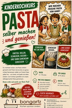 Kinderkochkurs " Pasta selber machen " und genie&szlig;en I