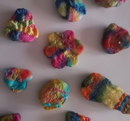 Wir filzen bunte Seifen