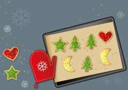 Weihnachtsmuffins und Cupcakes