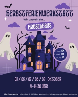 Herbstferienwerkstatt: Wir basteln ein Gruselhaus