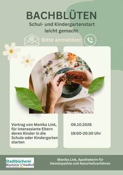 Stadtb&uuml;cherei: Bachbl&uuml;ten &ndash; Schul- und Kindergartenstart leicht gemacht