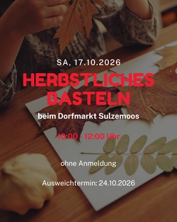 Herbstliches Basteln beim Dorfmarkt Sulzemoos