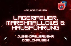 Christbaumbrand-Simulation, Hausf&uuml;hrung, Lagerfeuer & Marshmallows - Jugendfeuerwehr Odelzhausen