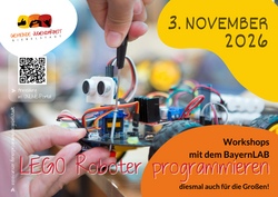LEGO Roboter programmieren mit dem BayernLab - Workshop f&uuml;r die Gro&szlig;en