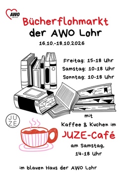 JUZE-Caf&eacute; beim AWO B&uuml;cherflohmarkt (16.10.-18.10.)