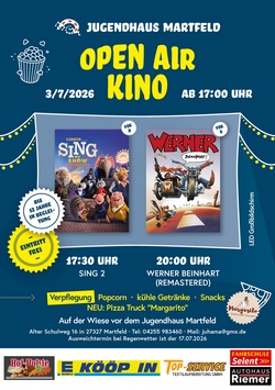 Open Air Kino beim Jugendhaus Martfeld