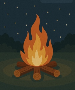 Lagerfeuer und Schatzsuche bei Nacht Kurs 2