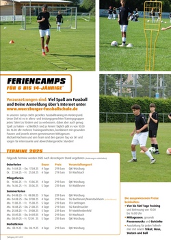 Fußballcamp in Zusammenarbeit mit der Würzburger Fußballschule 