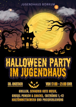 Abschluss Party/ Halloweenfeier im Jugendhaus (Herbstferienpass) 