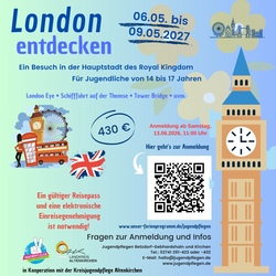 London-Freizeit 2027 (Zahlung erst nach Aufforderung!)