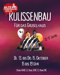 Kulissenbau für das Gruselhaus - Workshop 2