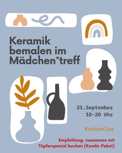 Keramik bemalen im Mädchen*Treff
