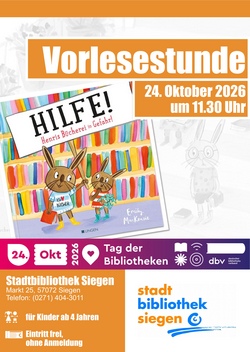 Vorlesestunde zum Tag der Bibliotheken in der Stadtbibliothek Siegen