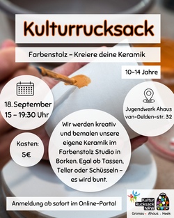 Kulturrucksack - Farbenstolz