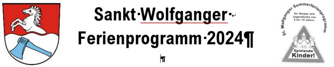 St . Wolfganger Sommerferienprogramm